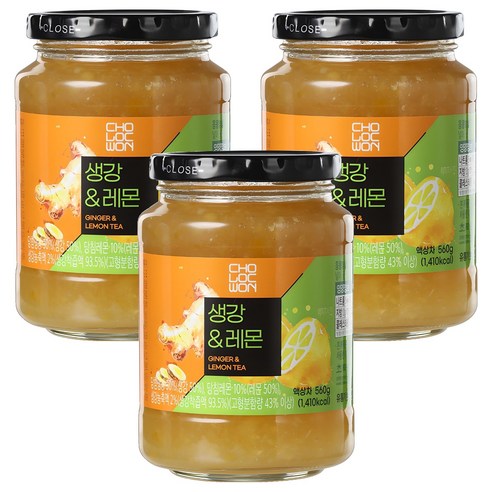 초록원 생강&레몬차, 560g, 1개입, 3개