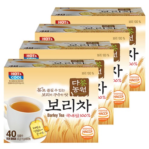 다농원 보리차 40p, 1.5g, 40개입, 4개