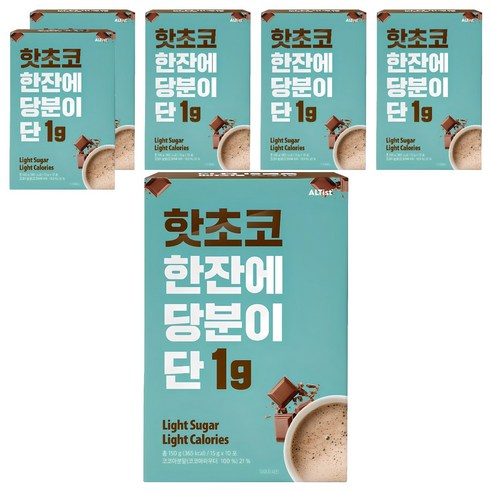 알티스트 한잔에 당분이 단 1g 핫초코분말, 15g, 10개입, 6개