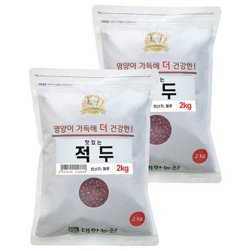 대한농산 맛있는 적두, 2kg, 2개