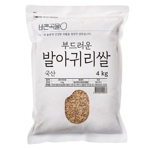 바른곡물 부드러운 국산 발아귀리, 4kg, 1개