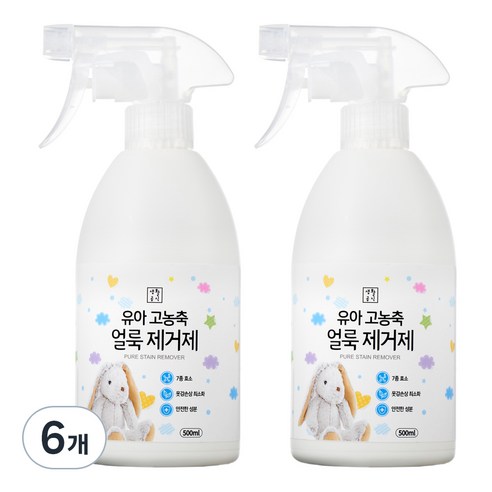생활공식 유아 고농축 얼룩제거제, 500ml, 6개