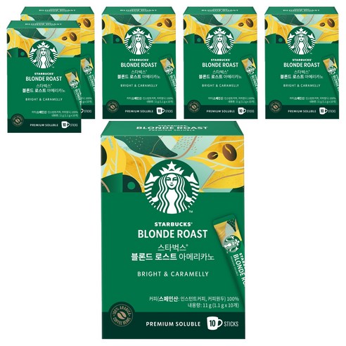 스타벅스 블론드 로스트 아메리카노, 1.1g, 6개, 10개입