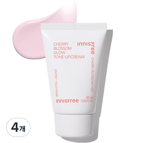 이니스프리 New 왕벚꽃글로우톤업크림 핑크 50ml, 4개