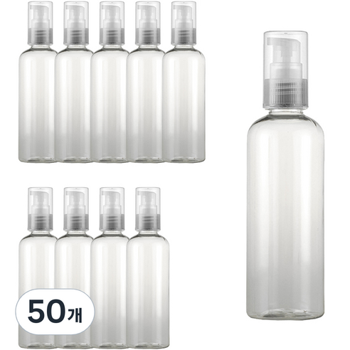 화장품 에센스 오일 공병 용기 100ml, 투명(캡), 50개