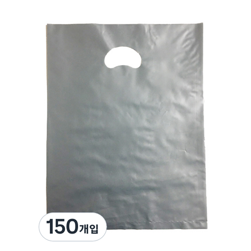 팩스타 펀칭 비닐 포장봉투 가로 30cm x 세로 40cm, 회색, 150개입