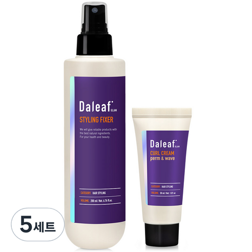 달리프 글램 스타일링 헤어 픽서 200ml + 컬크림 30ml, 5세트
