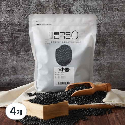 바른곡물 국산 약콩, 800g, 4개