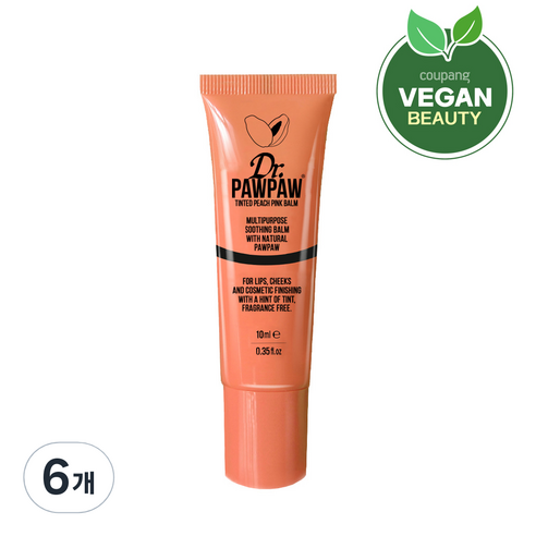 닥터포포 틴티드 피치핑크 립밤 10ml, 6개