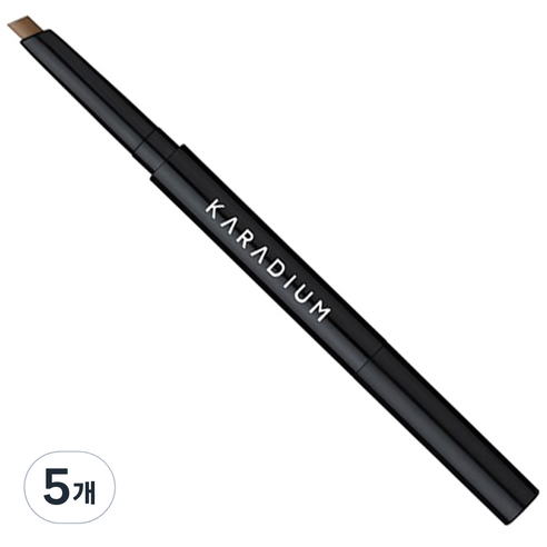 카라디움 플랫 아이브로우 오토펜슬 0.3 g, 3호 리얼브라운, 5개