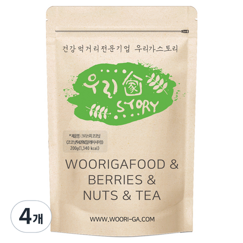 우리가스토리 크리스피 코코넛, 200g, 4개