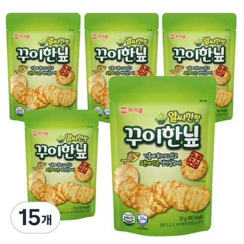 머거본 알싸한맛 꾸이한닢, 20g, 15개