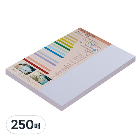 종이문화 친환경색지 레인보우카드 No.30 스노우화이트, 250매