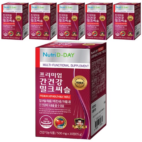 뉴트리디데이 프리미엄 간건강 밀크씨슬, 30정, 6박스