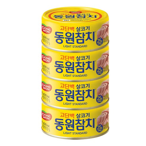 동원참치 라이트 스탠다드, 135g, 4개