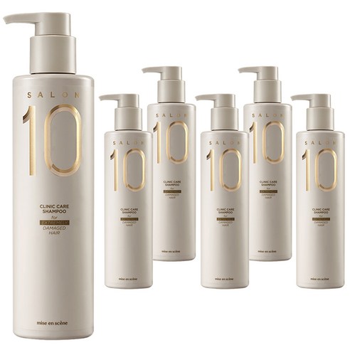 미쟝센 살롱 10 단백질 샴푸 극손상 모발용, 500ml, 6개