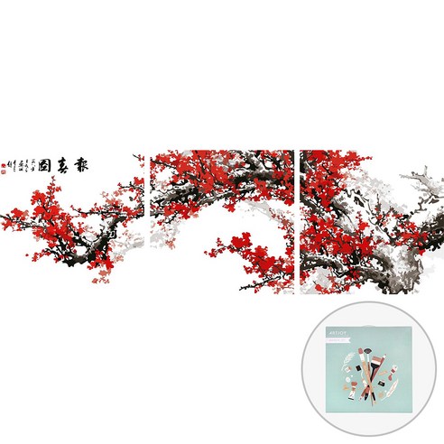 아트조이 DIY 명화 그리기 3단세트 50x50cm, 꽃피는 나무