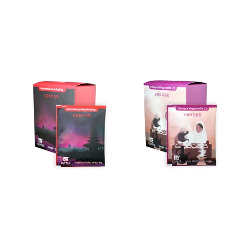 맛있는 커피를 손쉽게 즐길 수 있는 1킬로커피 드립백 커피 8종 선물 세트