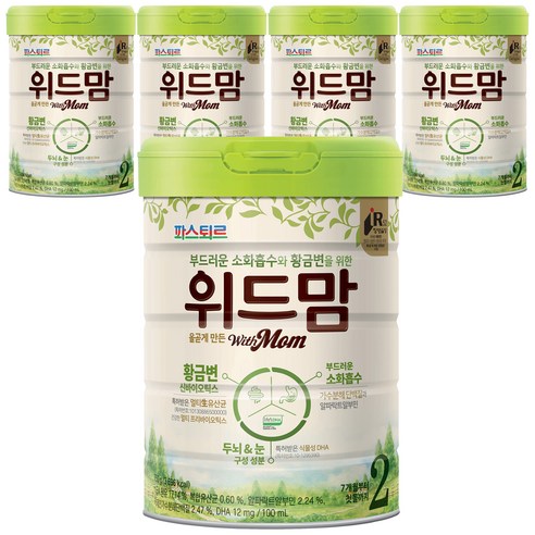 파스퇴르 위드맘 2단계, 5개, 750g