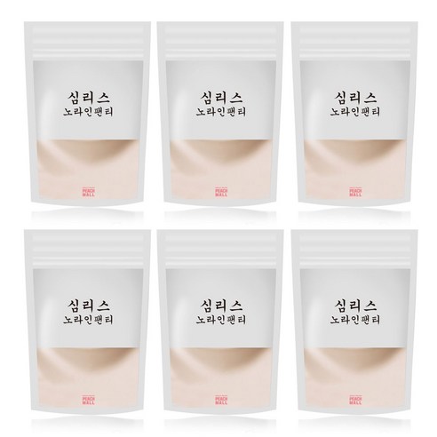 피치몰 여성용 무봉제 심리스 팬티 6p, L, 스킨