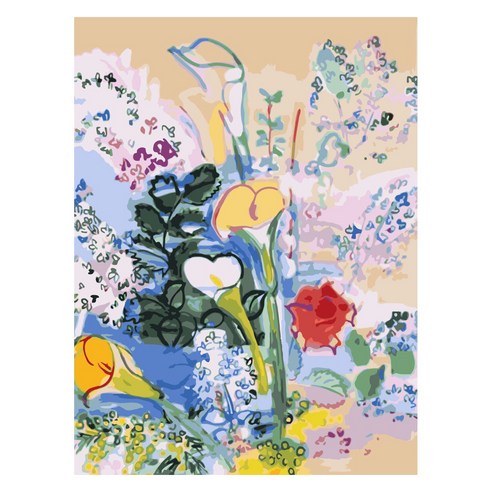 모모픽스페인팅 DIY명화그리기 40 x 50 cm, I23 라울뒤피 릴리앤로즈, 1개
