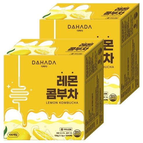 다하다 레몬콤부차, 1.5g, 100개입, 2개