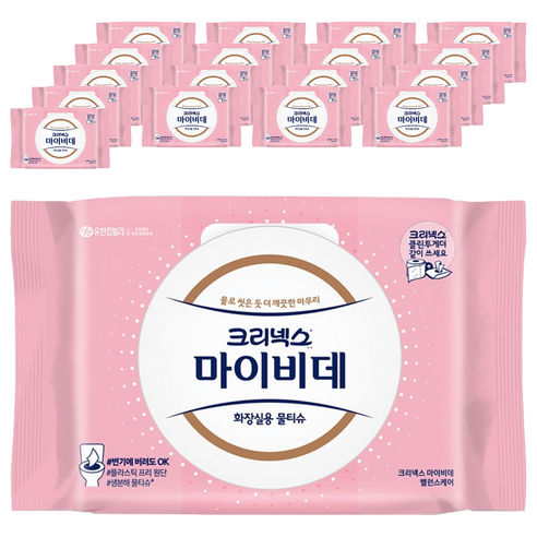 마이비데 벨런스케어 화장실용 물티슈 캡형, 40매입, 18개