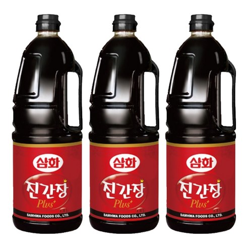 [삼화] 진간장 플러스, 1.8L, 3개