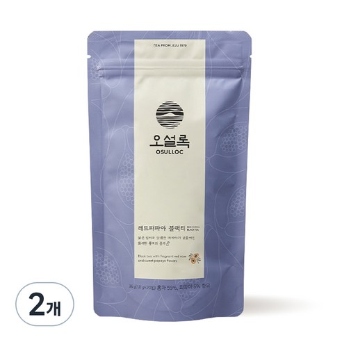 오설록 레드파파야 블랙티 파우치, 1.8g, 20개입, 2개