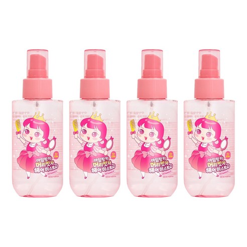 핑크공주 아임핑키 머리빗자 헤어미스트, 120ml, 4개