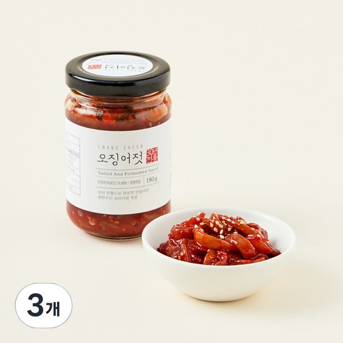 광천 오징어젓, 180g, 3개