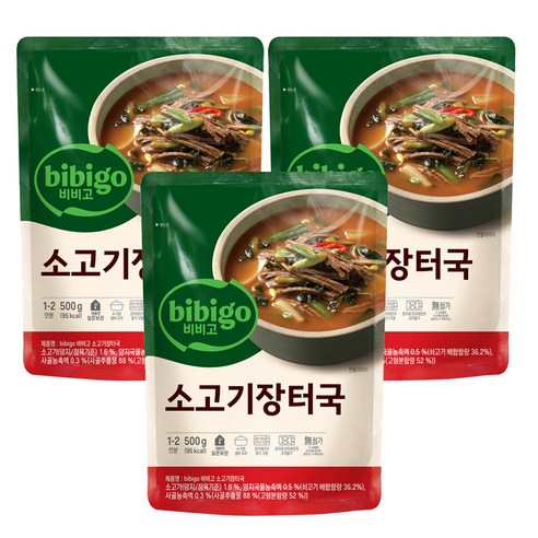 비비고 소고기장터국, 500g, 3개