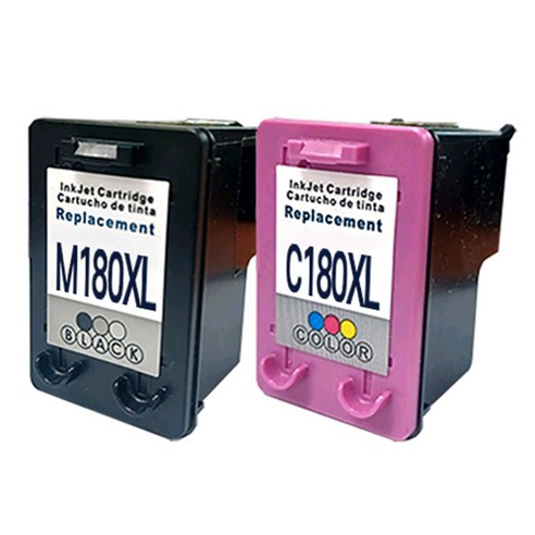   토너피아 삼성 호환잉크 INK-M180XL INK-C180XL, 검정, 컬러, 1세트