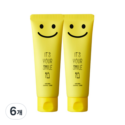베베가닉 유아용 잇츠 유어 스마일 케이 저불소 치약, 100g, 6개