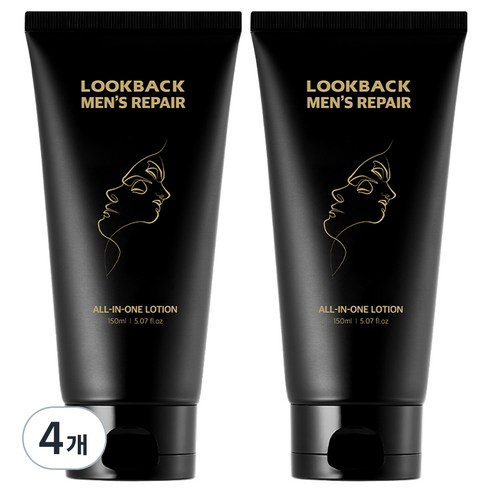 LOOKBACK 남성용 올인원 로션, 150ml, 4개