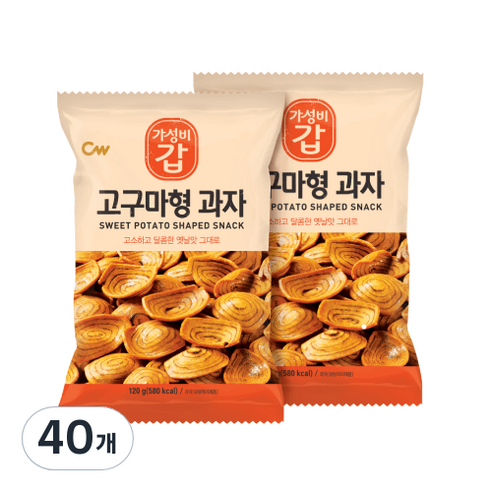 청우 고구마형과자, 120g, 40개