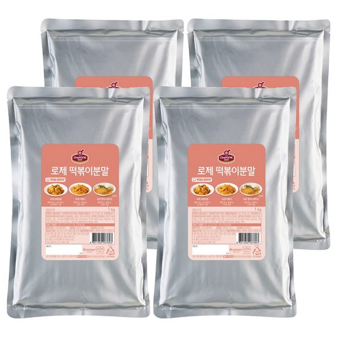 쉐프원 로제 떡볶이 분말, 1kg, 4개