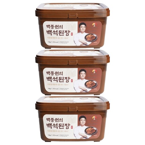 더본코리아 백종원의 백석된장, 1kg, 3개