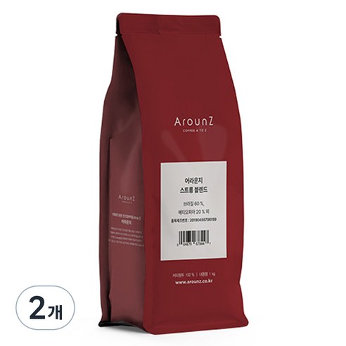어라운지 스트롱 블렌드 원두커피, 1kg, 1개, 홀빈(분쇄안함)