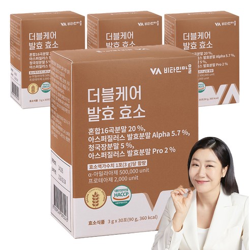 비타민마을 더블케어 발효 효소 30p, 90g, 4개