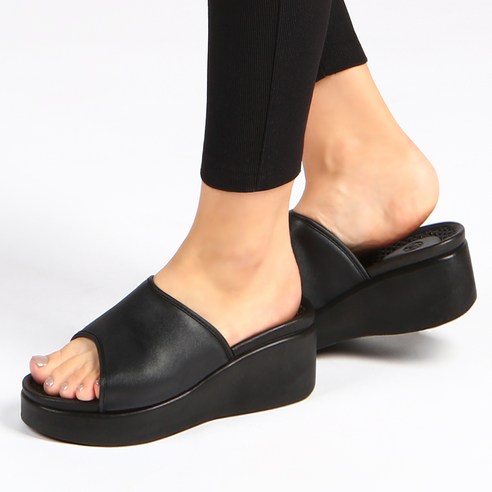 페이퍼플레인 여성용 이중쿠션 통굽 키높이 베이직 소프트 실내화 PP1507