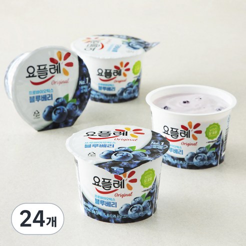 요플레 오리지널 블루베리, 180g, 4개입, 6개