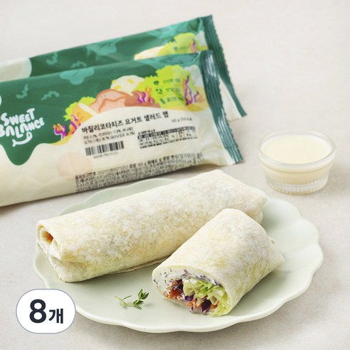 스윗밸런스 바질리코타치즈 요거트 샐러드 랩, 165g, 8개