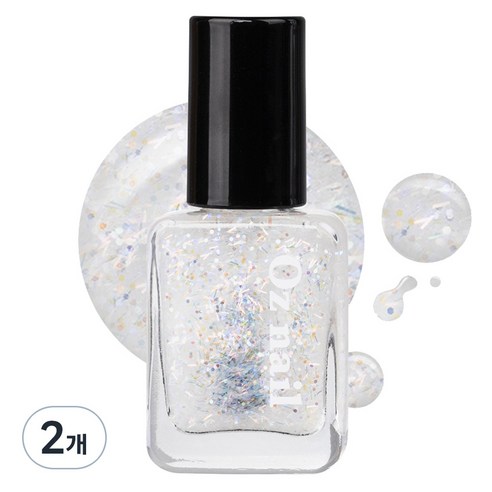 오즈네일 샤인 무드 네일 컬러 매니큐어, 아이스레인보우, 8ml, 2개