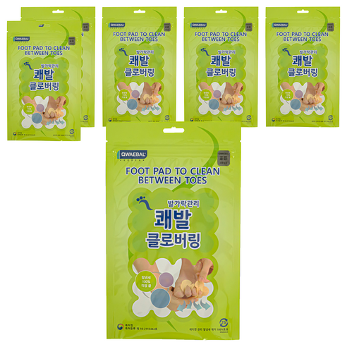 쾌발 발가락관리 클로버링, 6개