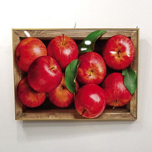 이나코리아 붉은 사과 그림 인테리어 거실액자, 골드 메탈