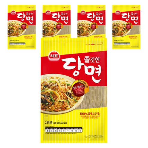 해표 쫄깃한 당면, 500g, 5개