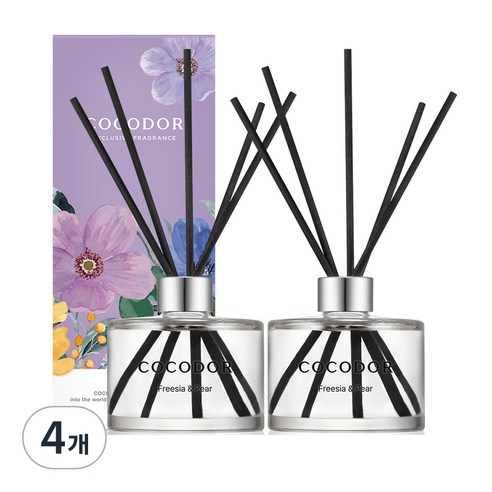 코코도르 퍼퓸 디퓨저, 프리지아앤페어, 200ml, 4개