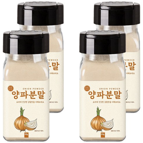 바른미각 양파분말, 4개, 60g