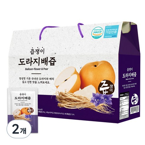 즙쟁이 도라지 배즙, 2.4L, 2개